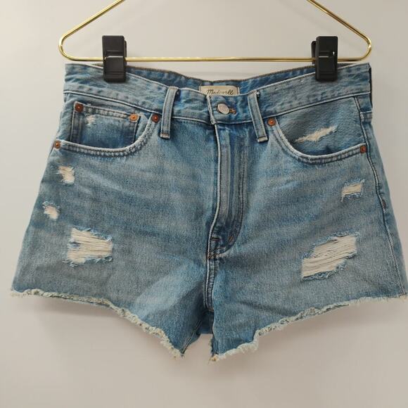 Madewell Relaxed Denim Shorts in Renfield Wash: Destructed Edition high waisted - Picture 6 of 16
